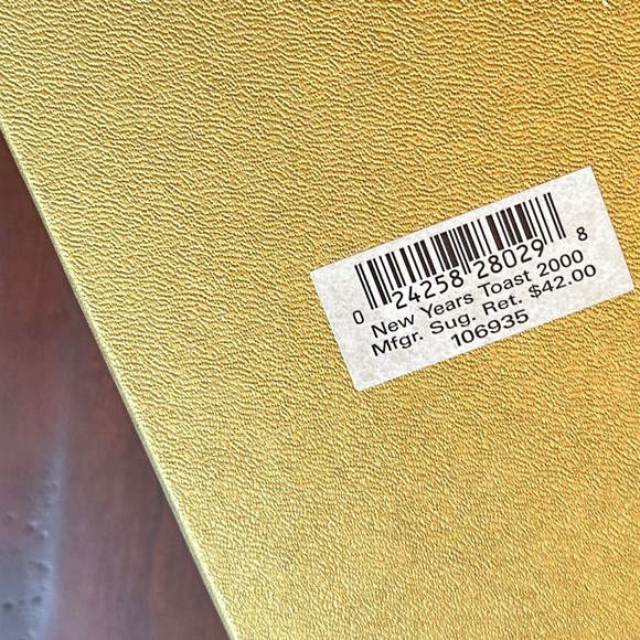 Waterford Holiday Heirlooms Ornament New Years Toast 2000 NIB Glass - Picture 7 of 7